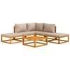 vidaXL Garden Lounge Set Taupe Solid Acacia wood, Polyester Medium