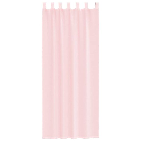 vidaXL Voile Curtains with Loops 2 pcs Light Pink 55.1x102.4"