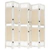 vidaXL 6-Panel Room Divider Cream 82.7x65.0" Fabric