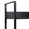 vidaXL Shelf Cabinet Black Engineered Wood, Steel Medium Shelf Cabinet