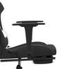 vidaXL Gaming Chair Black and white Polyester, metal, plywood, foam Medium