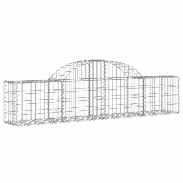 vidaXL Gabion Basket Set of 13 Silver Galvanized Iron Large Durable
