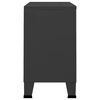 vidaXL Sideboard Black Metal, glass Medium Sideboard Rectangular