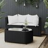vidaXL Patio Lounge Set Black, White