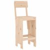 vidaXL Garden Bar Set Natural pine Solid pine wood 5 Piece Set Footrest