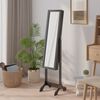 vidaXL Free-Standing Mirror Black 13.4"x14.6"x57.5"