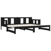 vidaXL Pull-out Day Bed Black Solid pine wood Medium