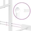 vidaXL Bed Frame White Steel Single Bed Frame Rectangular