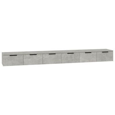 vidaXL Wall Cabinets 2 pcs Concrete Gray 40.2"x11.8"x7.9" Engineered Wood
