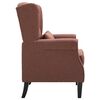 vidaXL Armchair Brown Cotton, Polyester, Wood, Plywood Large Armchair