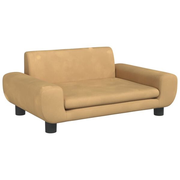 vidaXL Kids Sofa Brown 27.6x17.7x13.0" Velvet