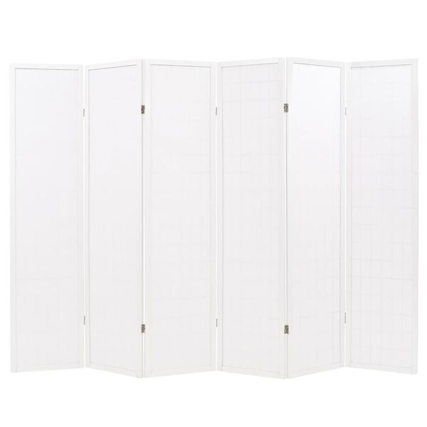 vidaXL Folding 6-Panel Room Divider Japanese Style 94.5"x66.9" White