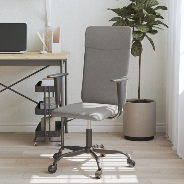 vidaXL Office Chair Dark grey Fabric (100% polyester), metal, plywood