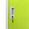 vidaXL Locker Cabinet Set of 2 Light grey and green Steel Medium