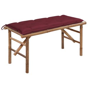vidaXL Garden Bench Bamboo 46.5 in Foldable Rustic Portable