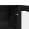 vidaXL Book Cabinet Black Oak 32.48 x 12.01 x 31.50 in Engineered Wood
