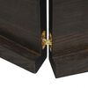 vidaXL Wall Shelf Dark Brown Solid Oak Wood Large Adjustable Armrests