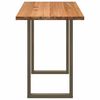 vidaXL Dining Table Light brown, Natural steel