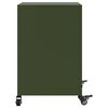 vidaXL Bedside Cabinet Set of 2 Olive Green Cold-Rolled Steel Medium