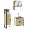vidaXL Bathroom Furniture Set Sonoma Oak Engineered Wood Medium