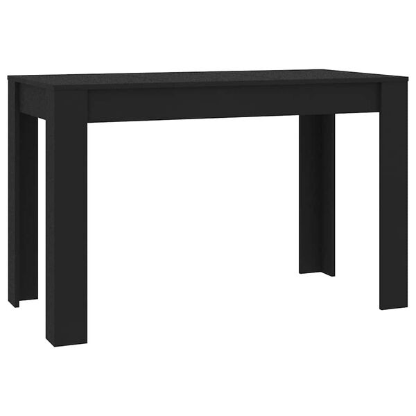 vidaXL Dining Table Black Engineered wood Medium Minimalistic