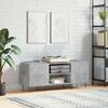 vidaXL Record Cabinet Concrete Grey Engineered Wood and Iron Medium