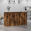 vidaXL Reception Desk Smoked Oak Engineered Wood Large Reception Desk