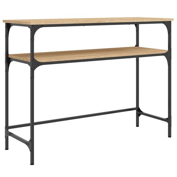 vidaXL Console Table Sonoma oak Engineered wood, Metal