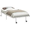 vidaXL Bed Frame White Steel Twin Foldable Bed Frame Rectangular