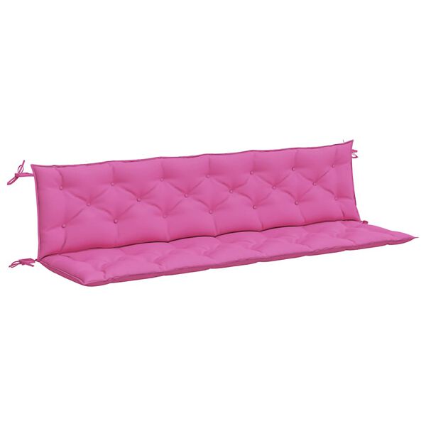 vidaXL Garden Bench Cushion Set of 2 Pink 100% polyester Extra Long