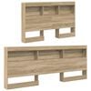 vidaXL Storage Headboard Sonoma Oak 47.24 in Engineered Wood