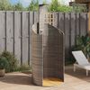 vidaXL Outdoor Shower Grey PE rattan, powder-coated steel, solid acacia wood