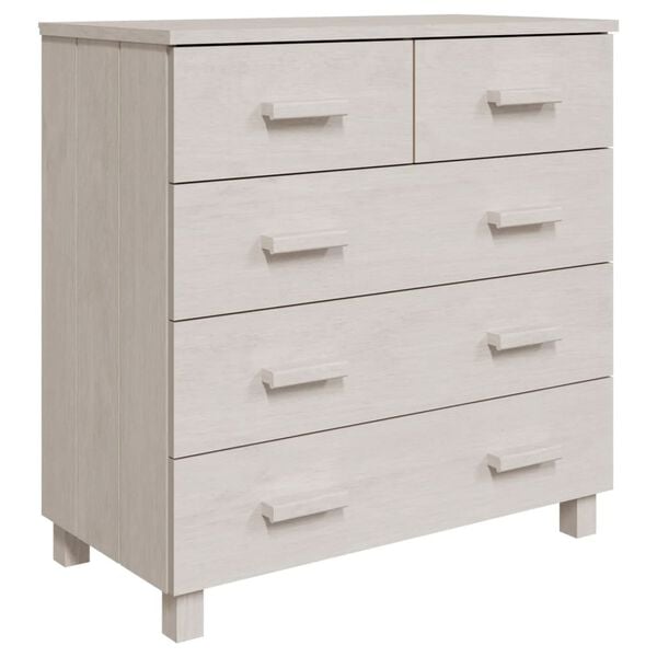 vidaXL Sideboard White Solid pinewood, MDF Medium Buffet Sideboard