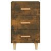 vidaXL Bedside Cabinet Smoked Oak Engineered Wood Standard