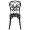 vidaXL Garden Bistro Set 3 pcs Black Aluminium