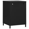 vidaXL Nightstand Black Steel 13.8x13.8x20.1 in Levelers Nightstand