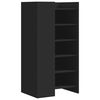 vidaXL Shoe Cabinet Black Engineered wood 20.5x14.8x39.4 in Shoe Cabinet