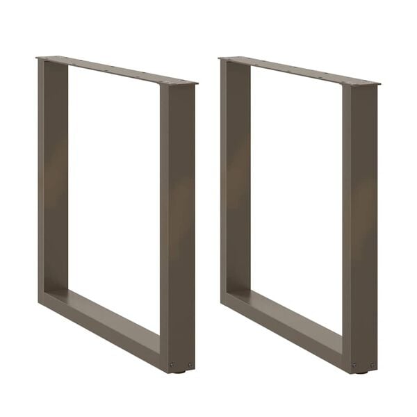 vidaXL Coffee Table Leg Set of 2 Natural Steel Powder-coated steel