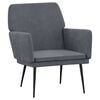 vidaXL Armchair Dark Grey Velvet (100% polyester), metal, plywood Standard