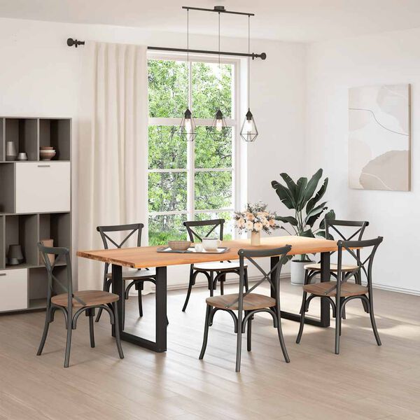 vidaXL Table Top Light Brown Solid Oak Wood Large Durable Table Top