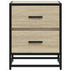 vidaXL Bedside Cabinet Sonoma Oak Engineered wood Small Bedside Cabinet