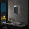 vidaXL Bathroom Mirror Silver Glass, Aluminum 19.7 x 23.6 in