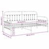 vidaXL Daybed Frame Black 39.37 x 74.80 in Powder-Coated Steel