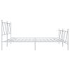 vidaXL Bed Frame White Steel Full Rectangular Traditional