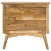 vidaXL Bedside Cabinet Brown Solid Mango Wood Medium Bedside Table