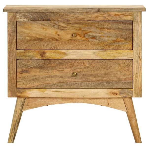 vidaXL Bedside Cabinet Brown Solid Mango Wood Medium Bedside Table