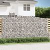 vidaXL Arched Gabion Basket 157.5x11.8x200/220" Galvanised Iron