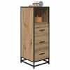vidaXL Bathroom Furniture Set Artisan Oak 13.78 x 14.76 x 39.37 in