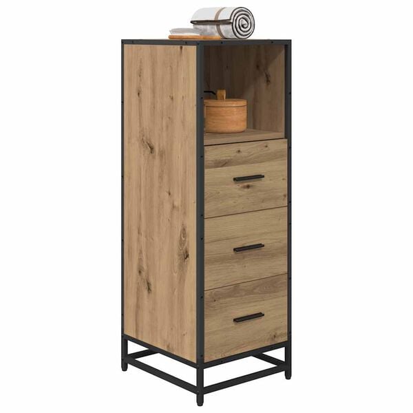 vidaXL Bathroom Furniture Set Artisan Oak 13.78 x 14.76 x 39.37 in