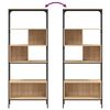 vidaXL Bookcase Sonoma oak Engineered wood, Metal Large Adjustable Feet